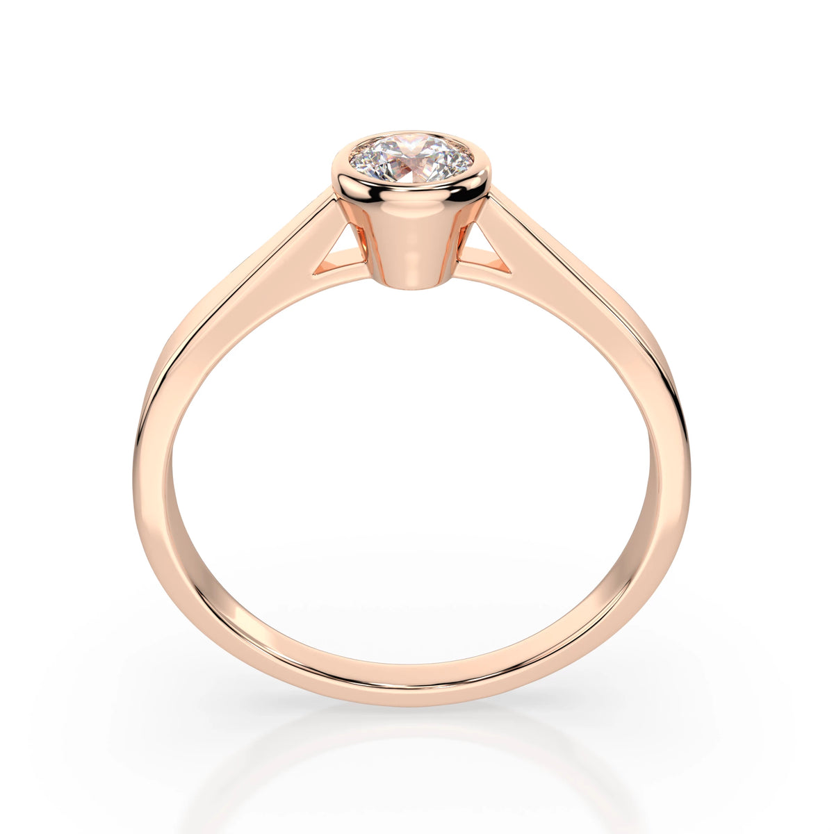 Inel de Logodnă Solitaire din Aur, Diamant Rotund Briliant 0,30 CT
