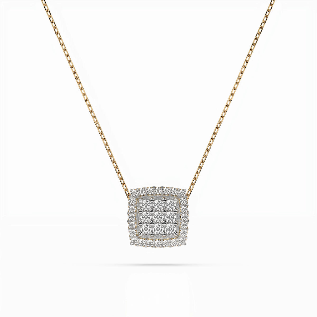 Colier din Aur cu Diamante, Forma Rotund Briliant, 0,26 CT