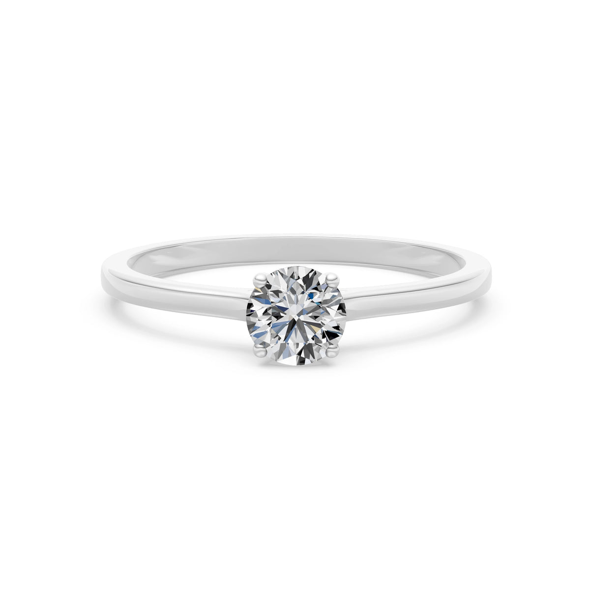 Inel de Logodnă Solitaire din Aur, Diamant Rotund Briliant 0,50 CT