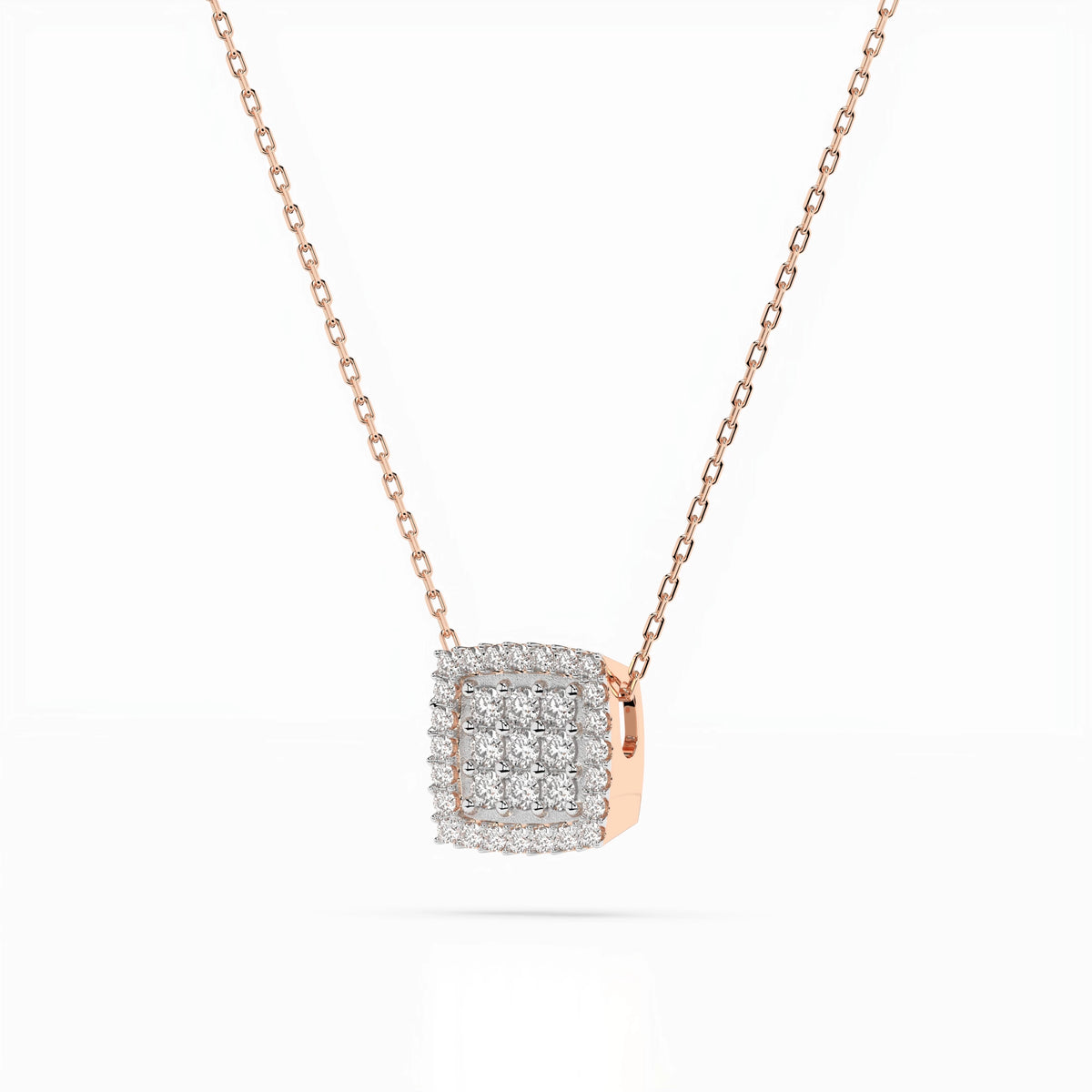 Colier din Aur cu Diamante, Forma Rotund Briliant, 0,26 CT