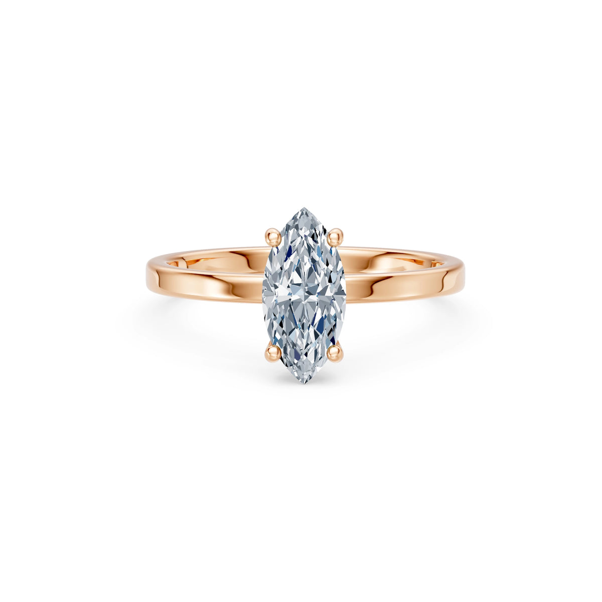 Inel de Logodnă Solitaire din Aur, Diamant Marquise 1,00 CT