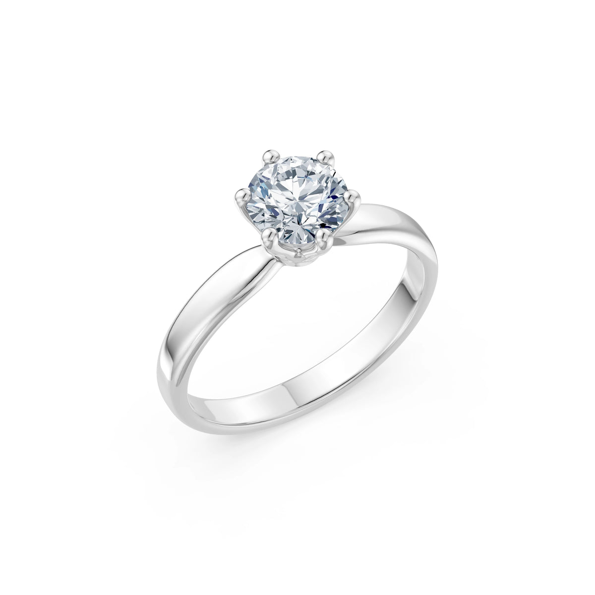 Inel de Logodnă Solitaire din Aur, Diamant Rotund Briliant 1,00 CT