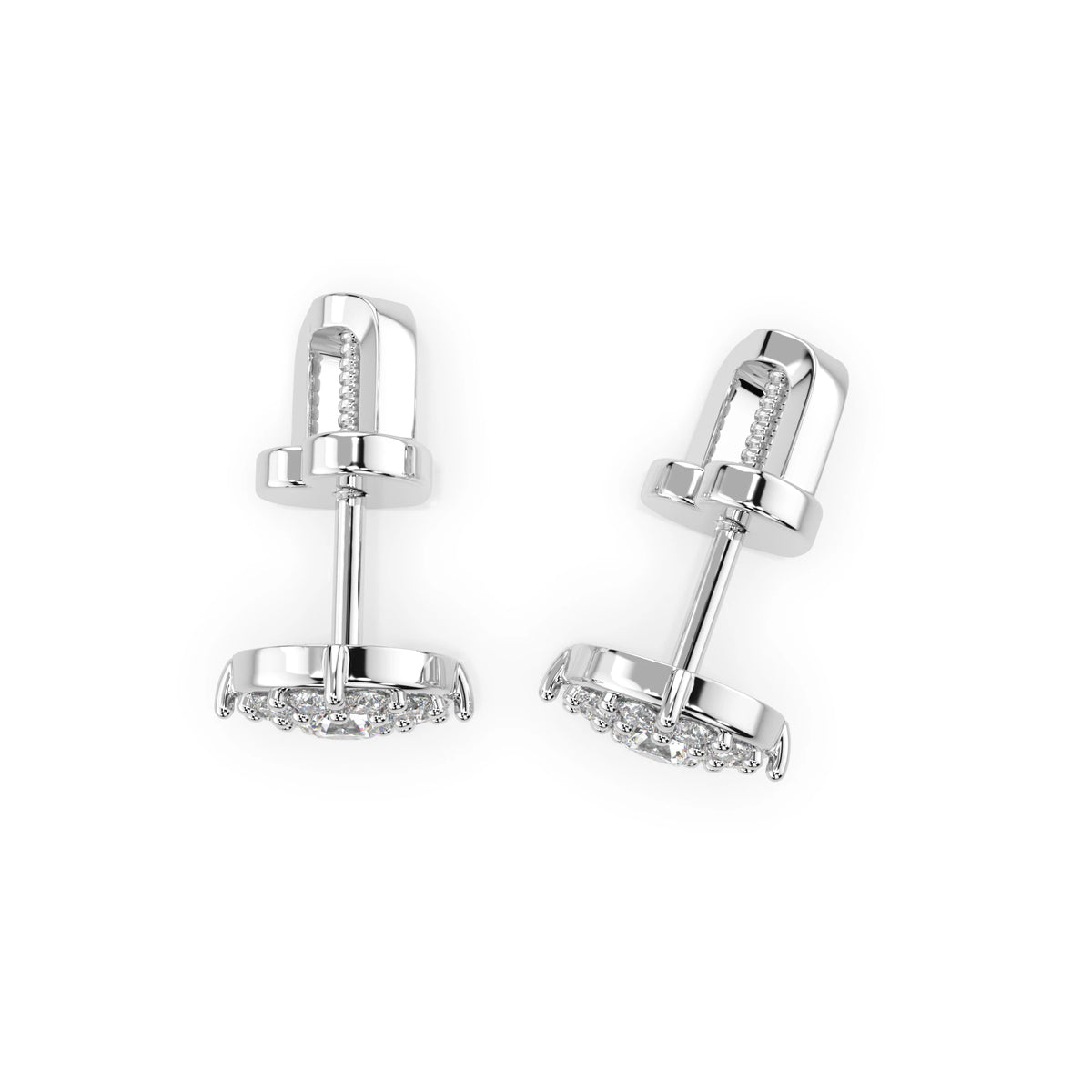 Cercei din Aur cu Diamante, Forma Rotund Briliant, 0,36 CT