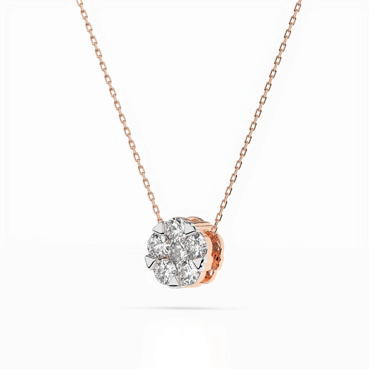 Colier din Aur cu Diamante, Forma Rotund Briliant, 0,37 CT
