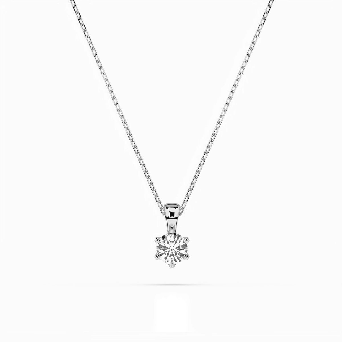Colier din Aur cu Diamant, Forma Rotund Briliant, 0,15 CT