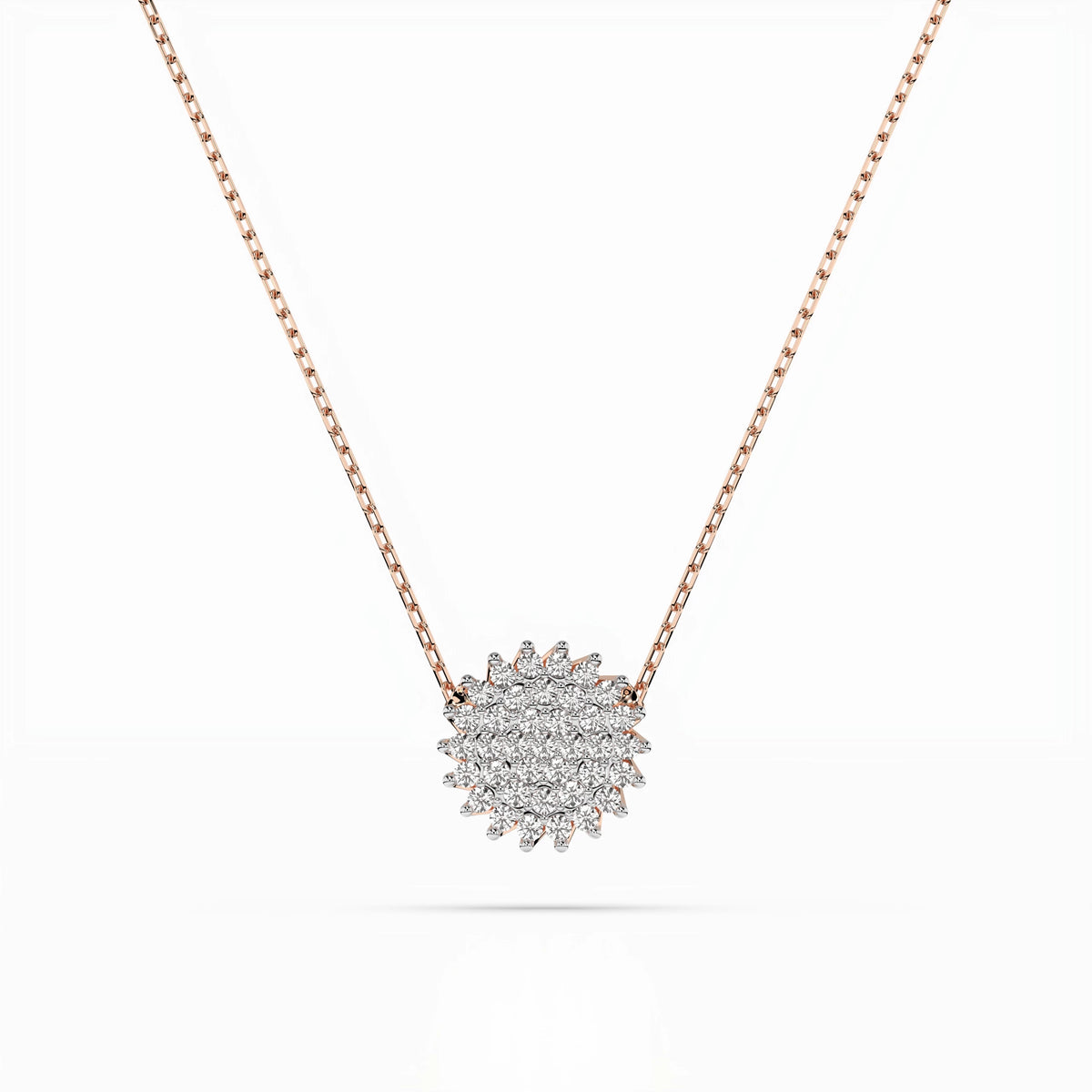 Colier din Aur cu Diamante, Forma Rotund Briliant, 0,15 CT