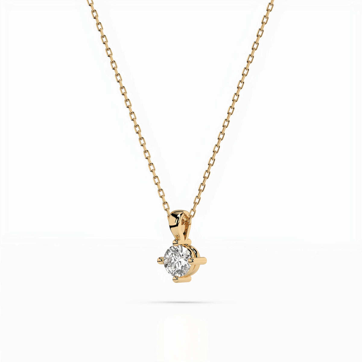 Colier din Aur cu Diamant, Forma Rotund Briliant, 0,20 CT