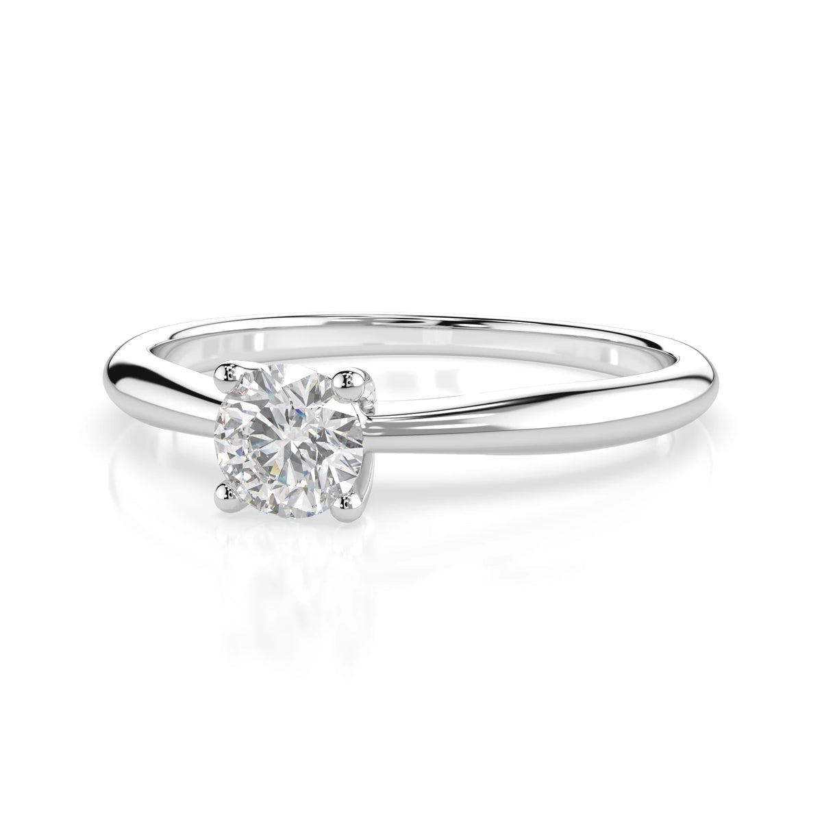 Inel de Logodnă Solitaire din Aur, Diamant Rotund Briliant 0,35 CT