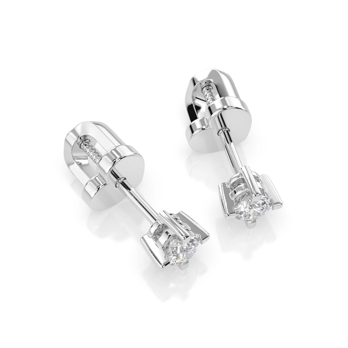 Cercei din Aur cu Diamante, Forma Rotund Briliant, 0,20 CT