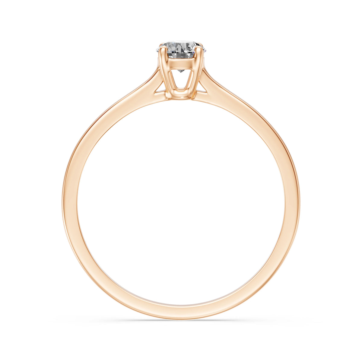 Inel de Logodnă Solitaire din Aur, Diamant Rotund Briliant 0,30 CT