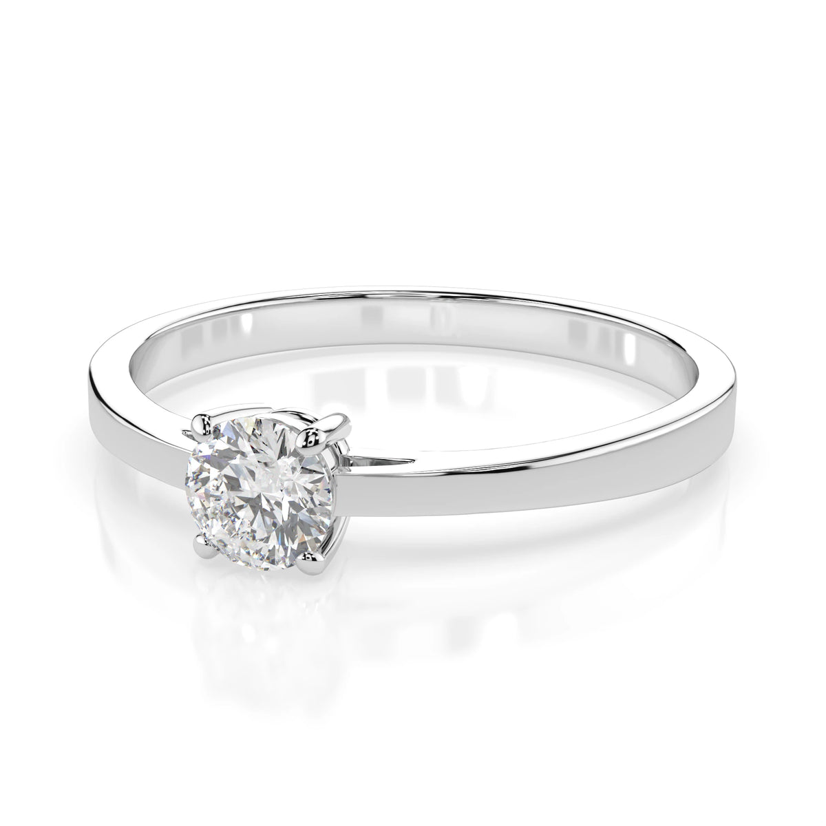 Inel de Logodnă Solitaire din Aur, Diamant Rotund Briliant 0,25 CT