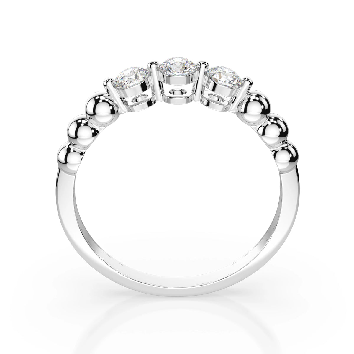 Inel din Aur cu Diamante, Forma Rotund Briliant, 0,39 CT