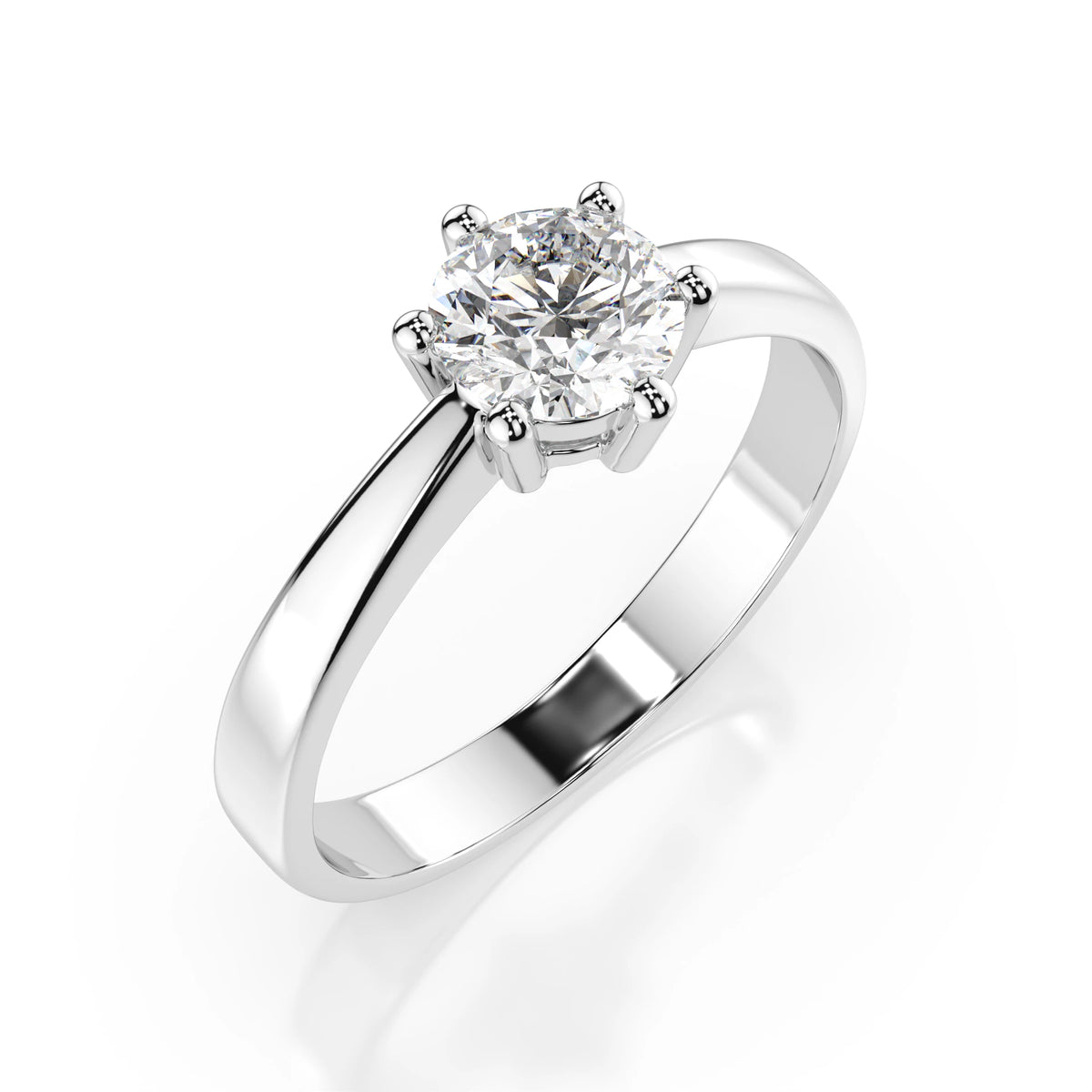 Inel de Logodnă Solitaire din Aur, Diamant Rotund Briliant 0,50 CT