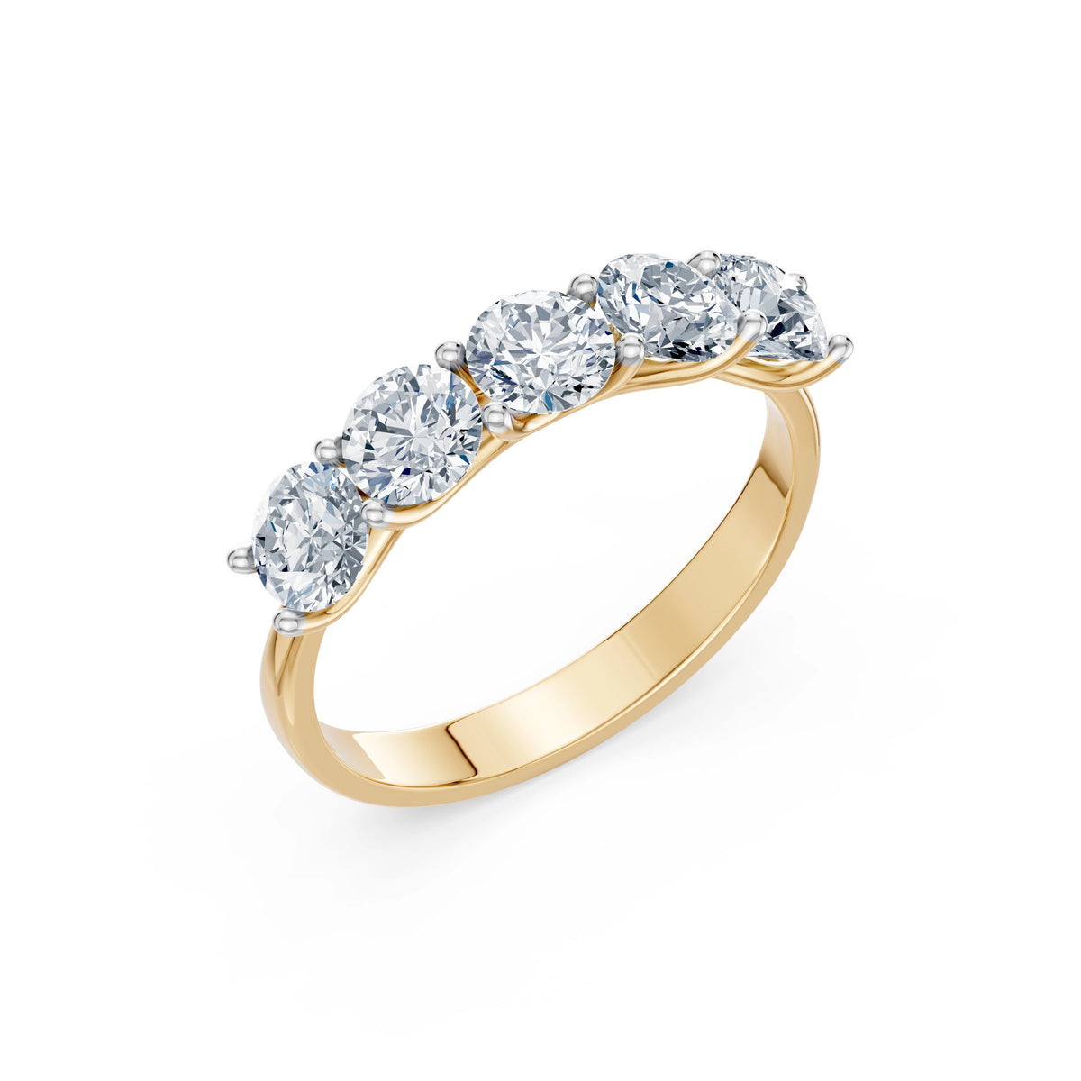 Inel din Aur cu Diamante, Forma Rotund Briliant, 1,75 CT