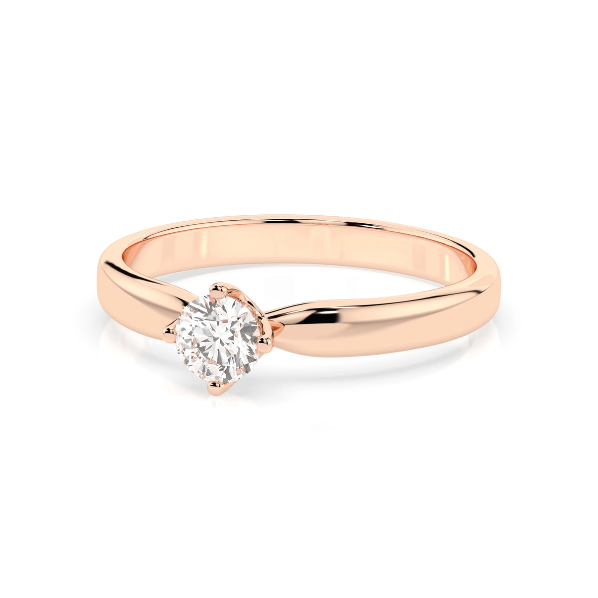 Inel de Logodnă Solitaire din Aur, Diamant Rotund Briliant 0,25 CT