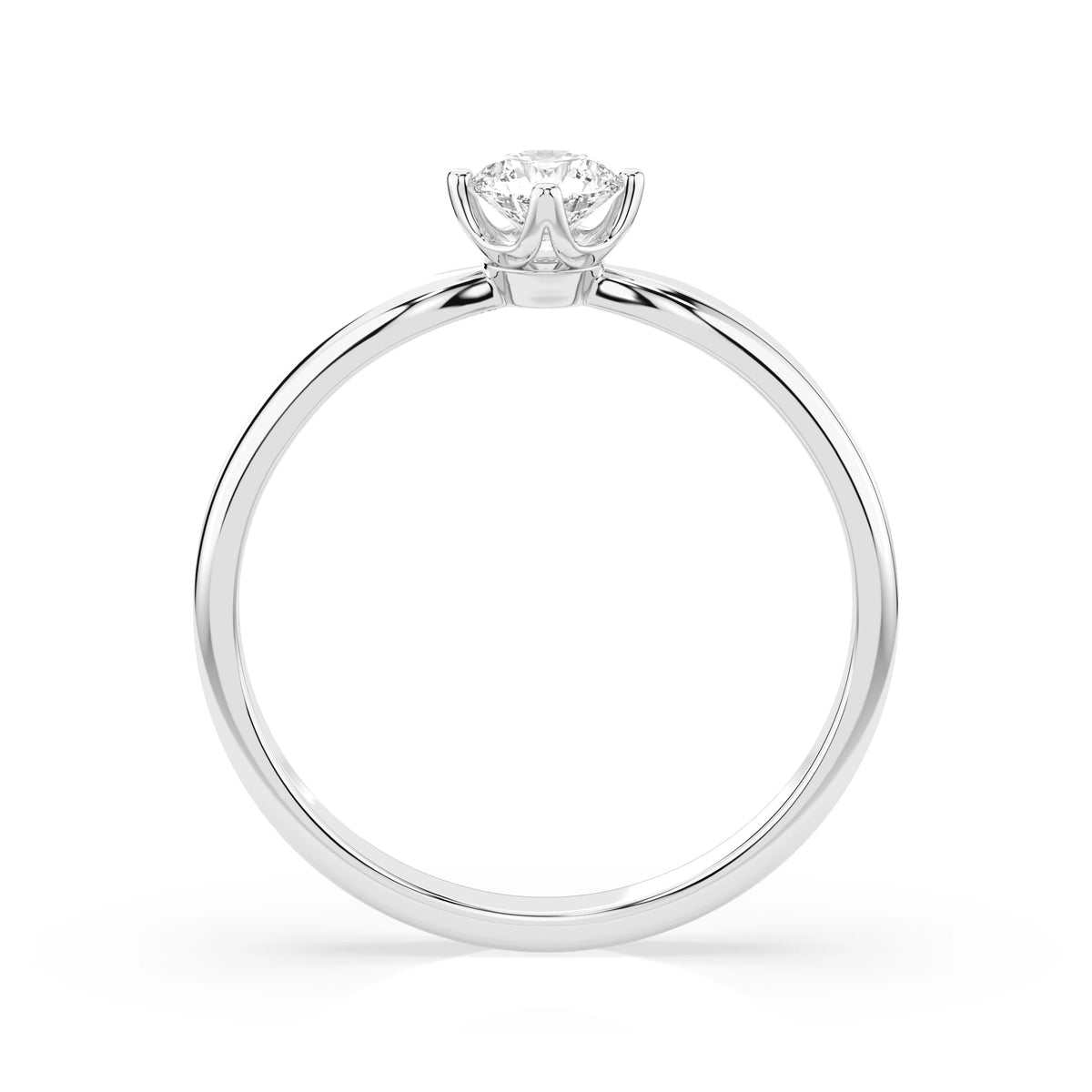 Inel de Logodnă Solitaire din Aur, Diamant Rotund Briliant 0,25 CT