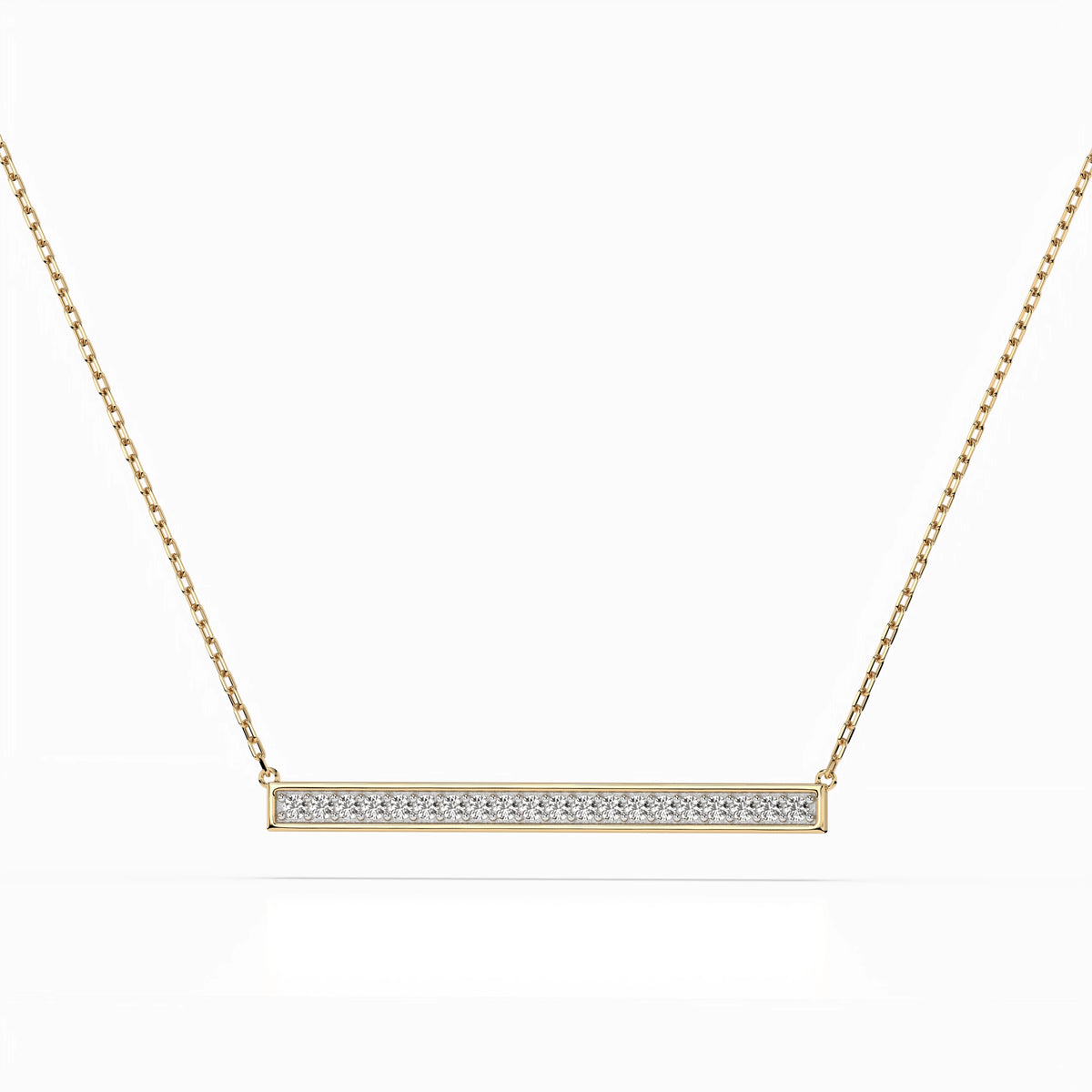 Colier din Aur cu Diamante, Forma Rotund Briliant, 0,12 CT