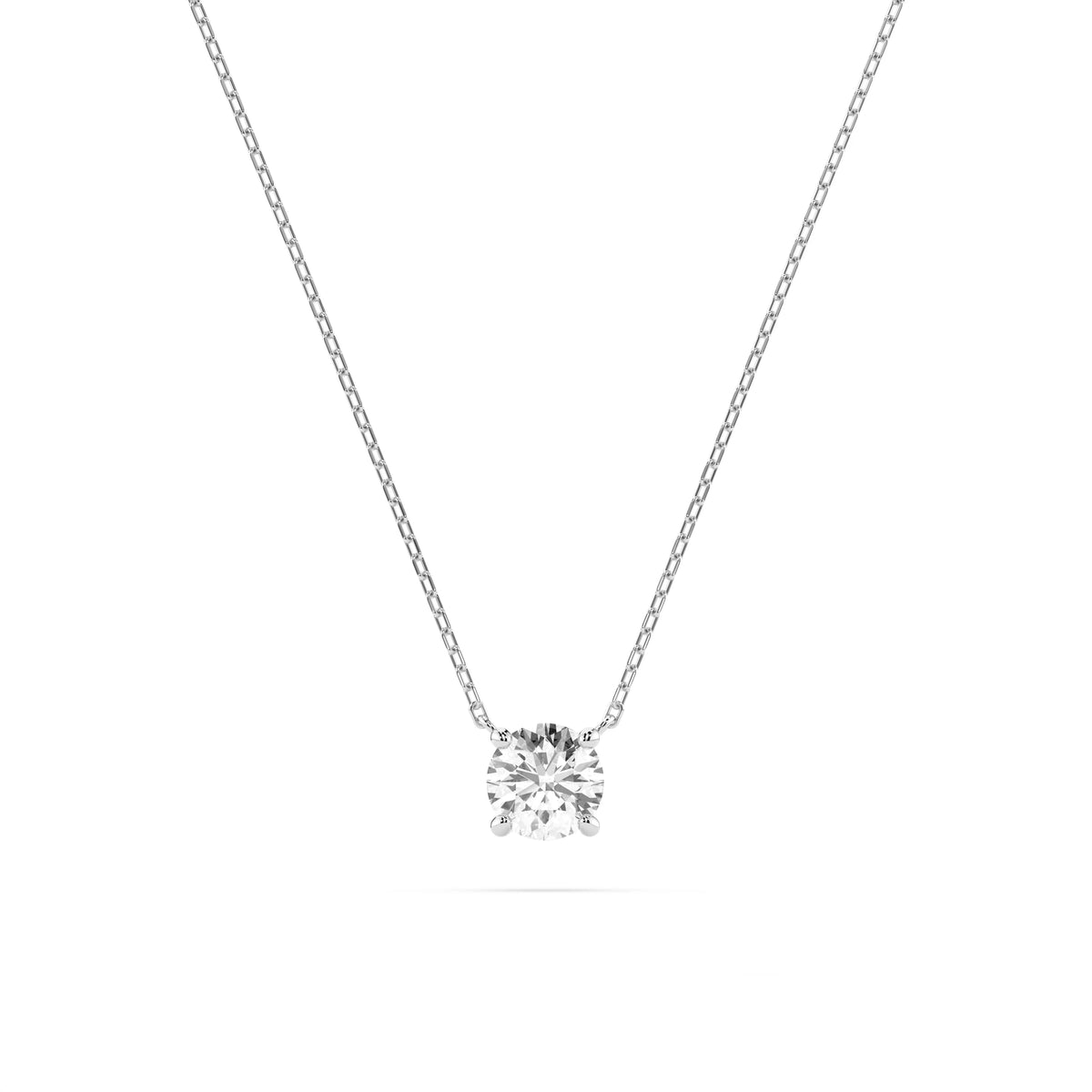 Colier din Aur cu Diamant, Forma Rotund Briliant, 0,50 CT