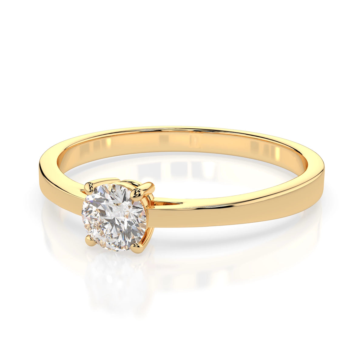Inel de Logodnă Solitaire din Aur, Diamant Rotund Briliant 0,25 CT