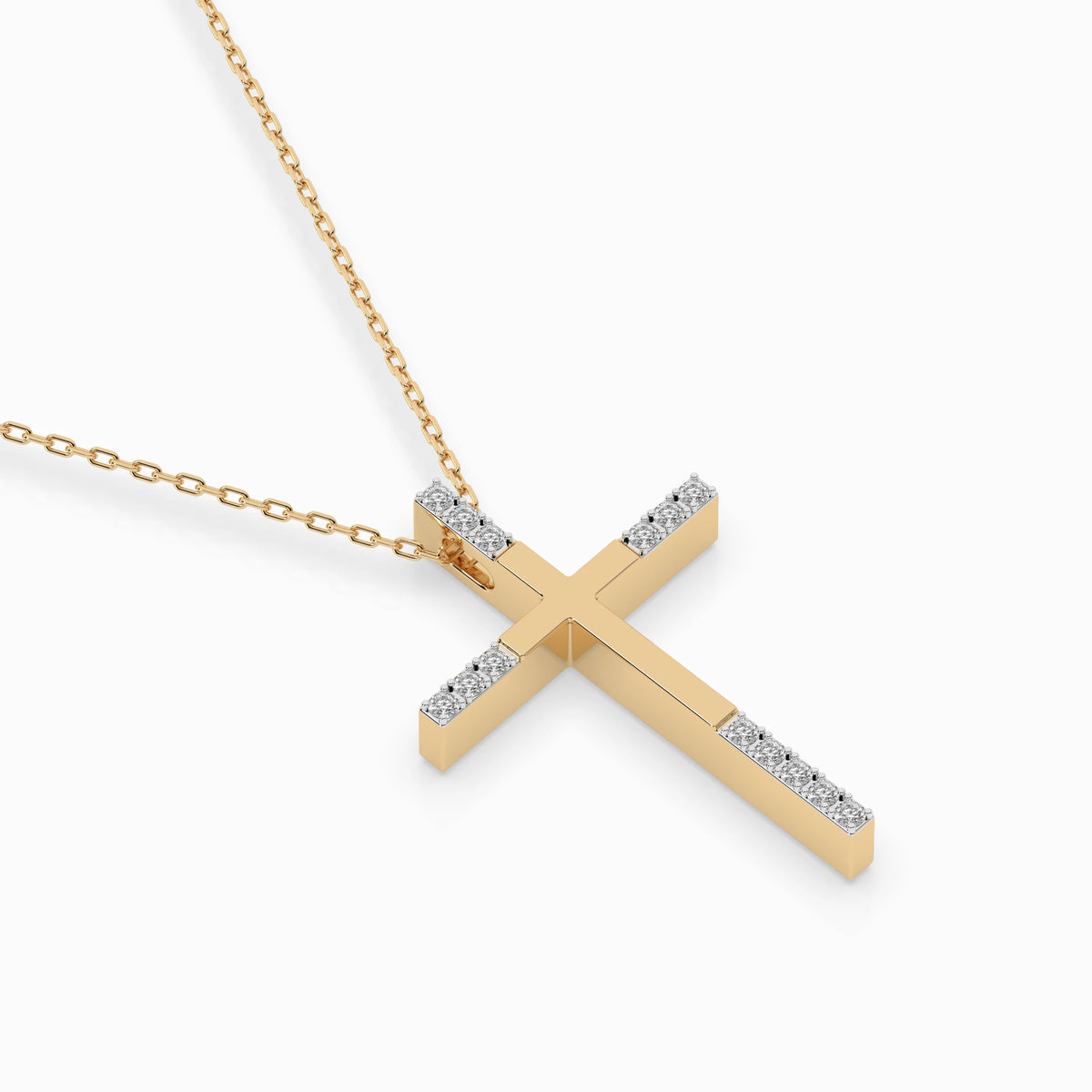 Colier din Aur cu Diamante, Forma Rotund Briliant, 0,08 CT