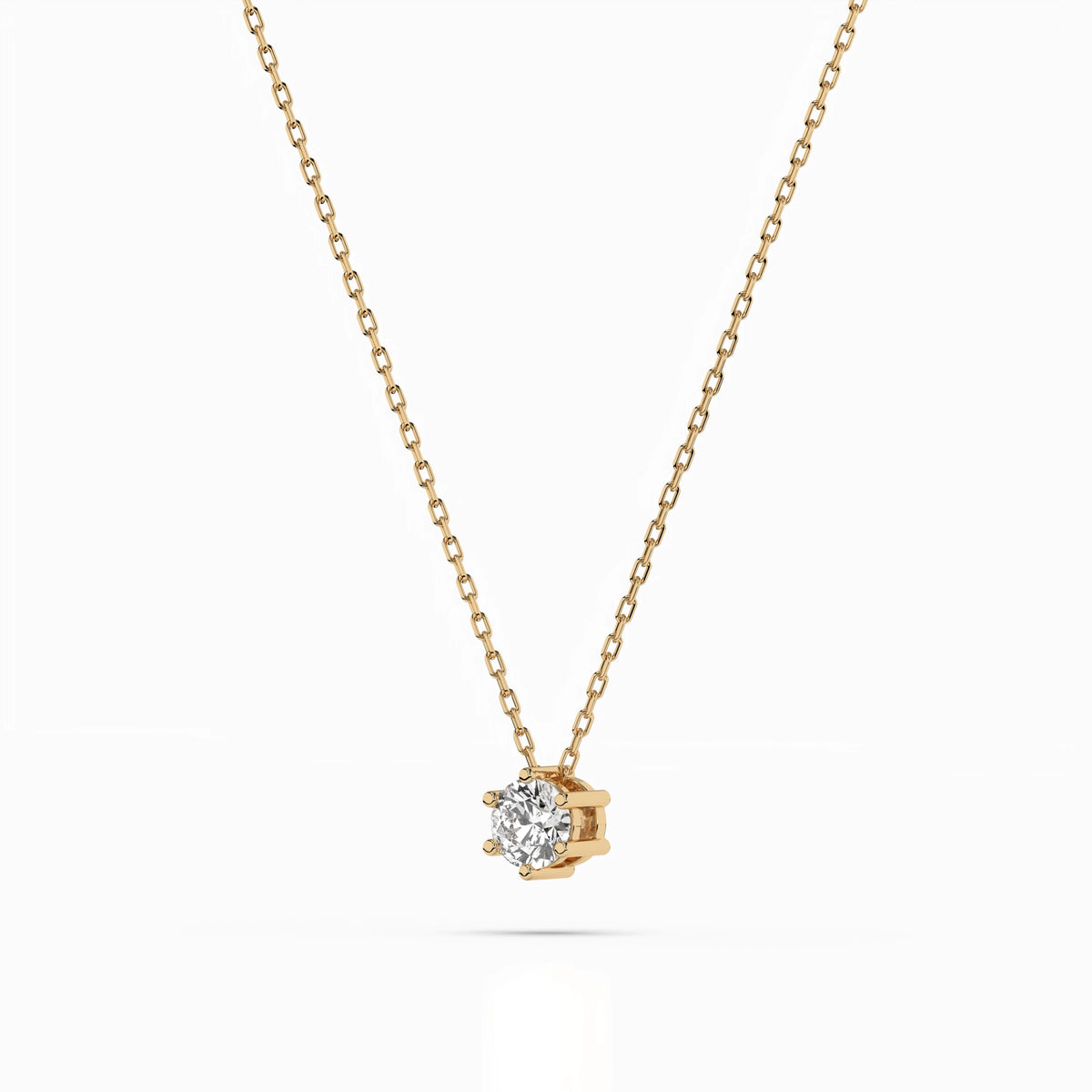 Colier din Aur cu Diamant, Forma Rotund Briliant, 0,15 CT