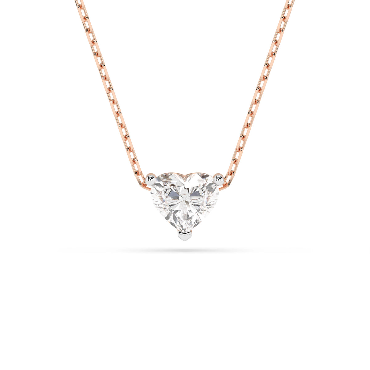 Colier din Aur cu Diamant, Forma Inimă, 0,30 CT