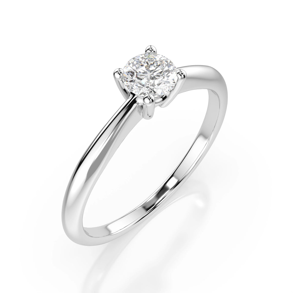 Inel de Logodnă Solitaire din Aur, Diamant Rotund Briliant 0,35 CT