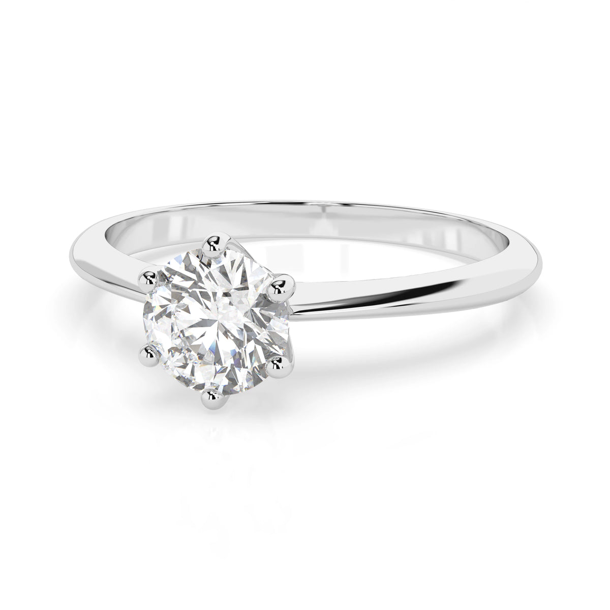 Inel de Logodnă Solitaire din Aur, Diamant Rotund Briliant 0,30 CT