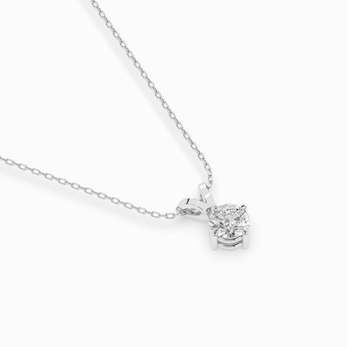 Colier din Aur cu Diamant, Forma Rotund Briliant, 0,50 CT