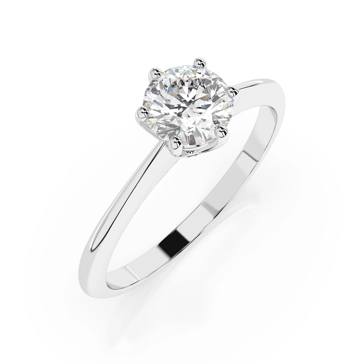 Inel de Logodnă Solitaire din Aur, Diamant Rotund Briliant 0,35 CT