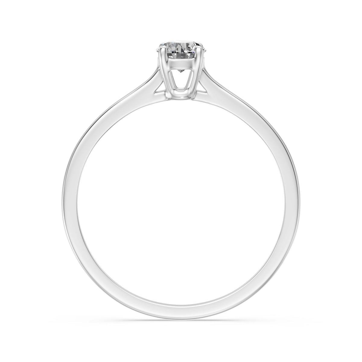 Inel de Logodnă Solitaire din Aur, Diamant Rotund Briliant 0,30 CT