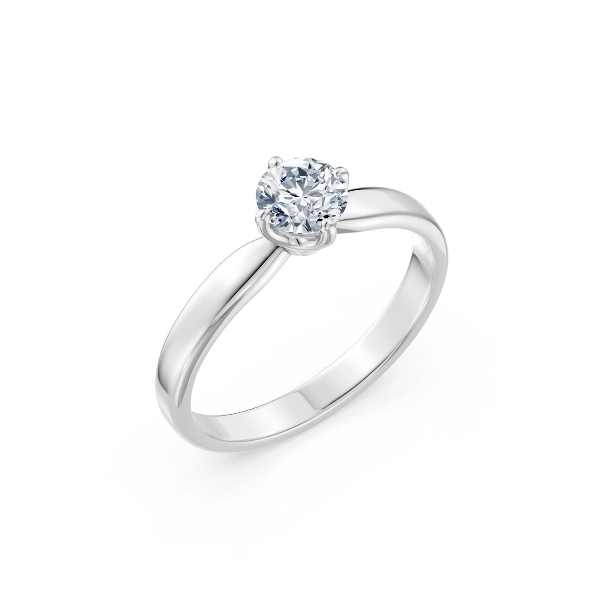Inel de Logodnă Solitaire din Aur, Diamant Rotund Briliant 0,40 CT