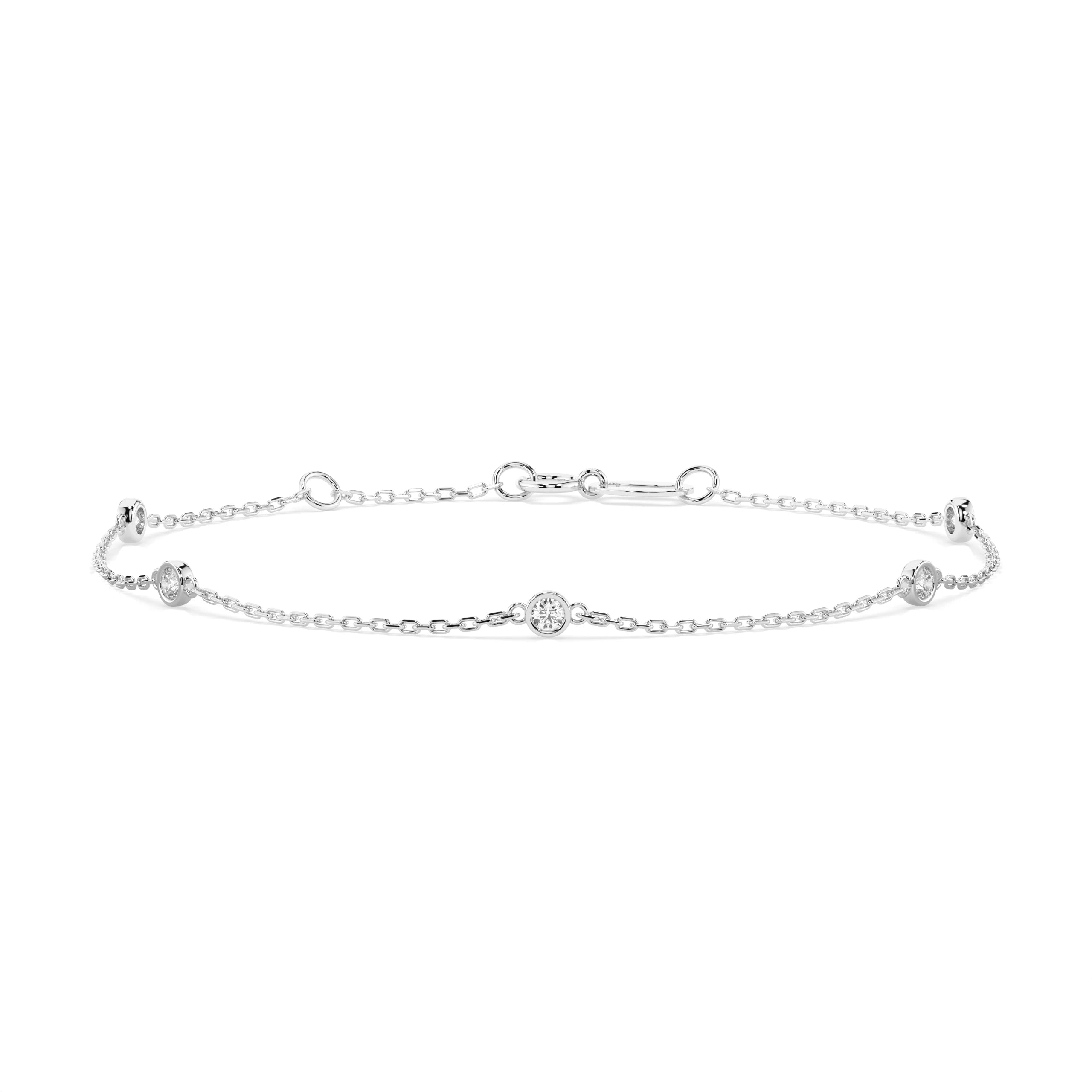 Brățară din Aur cu Diamante Rotunde Briliant 0.14 CT