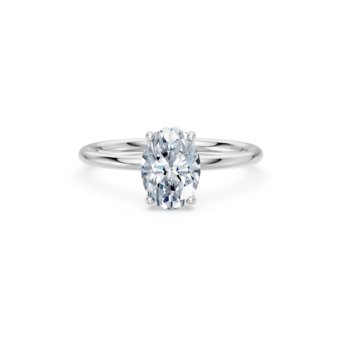 Inel de Logodnă Solitaire din Aur, Diamant Oval 1,50 CT