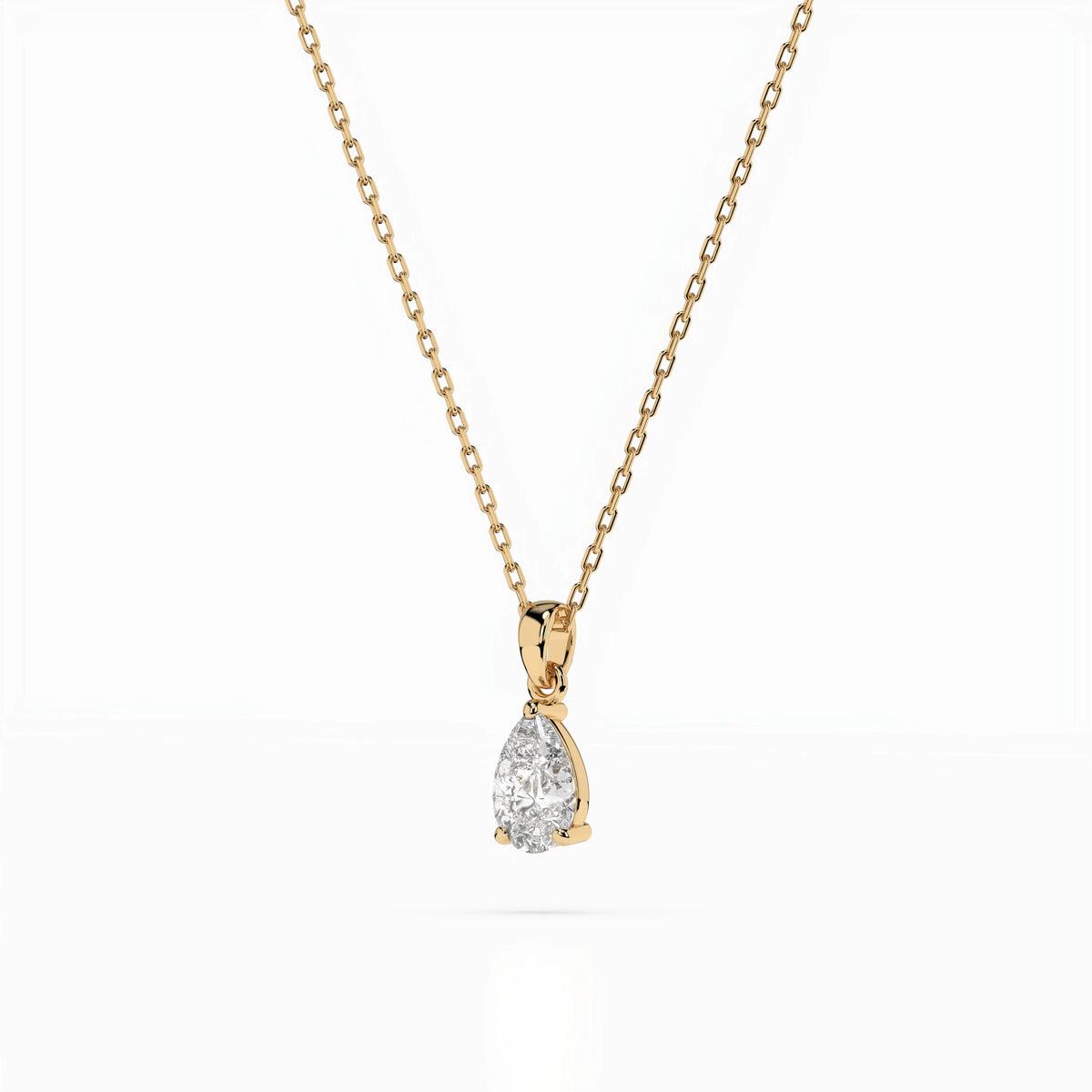 Colier din Aur cu Diamant, Forma Pear, 0,30 CT