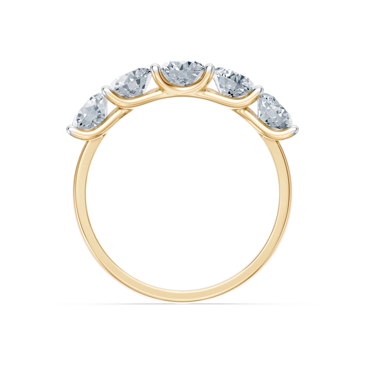 Inel din Aur cu Diamante, Forma Rotund Briliant, 1,75 CT