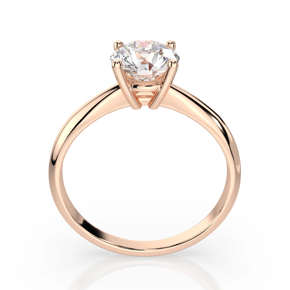 Inel de Logodnă Solitaire din Aur, Diamant Rotund Briliant 0,70 CT