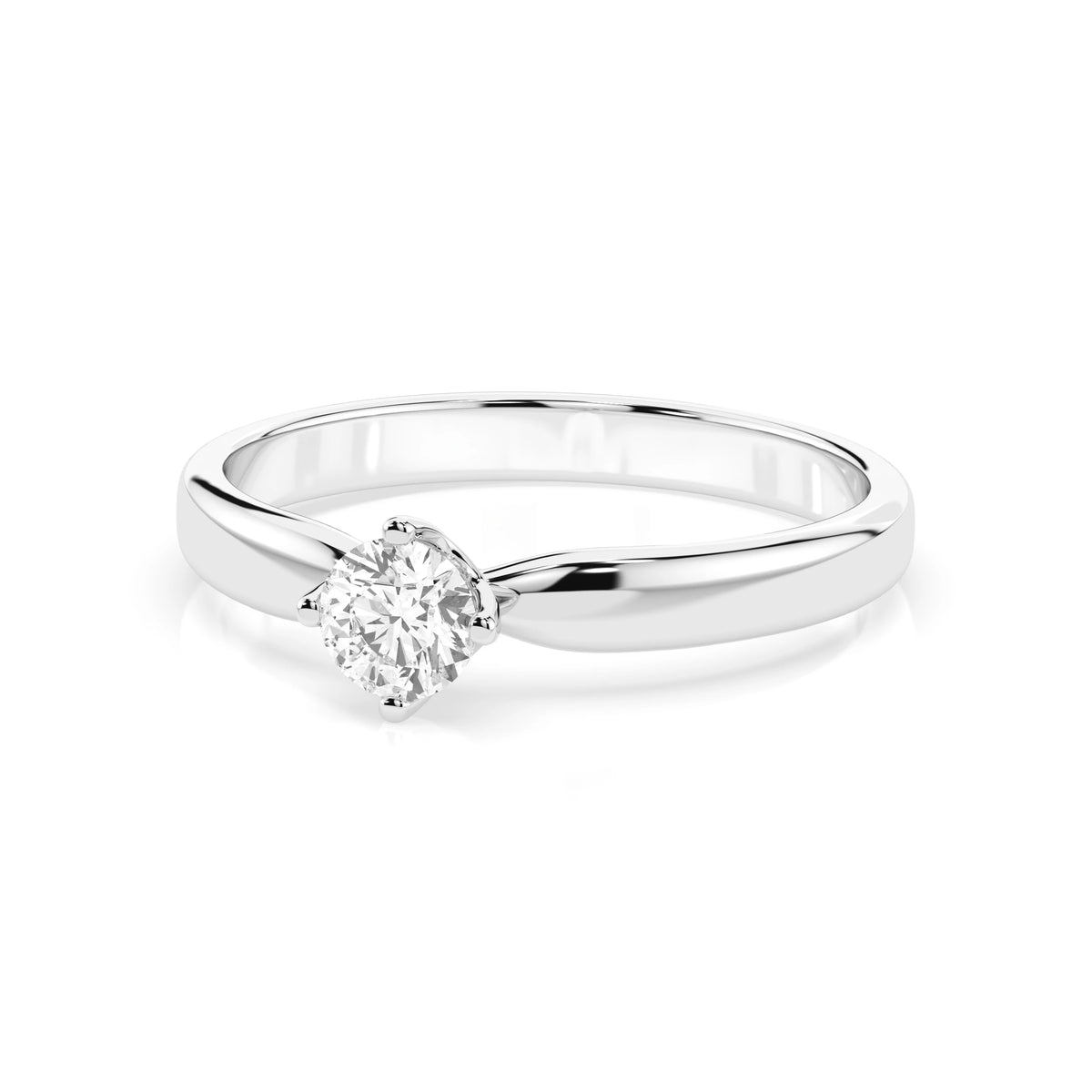 Inel de Logodnă Solitaire din Aur, Diamant Rotund Briliant 0,25 CT