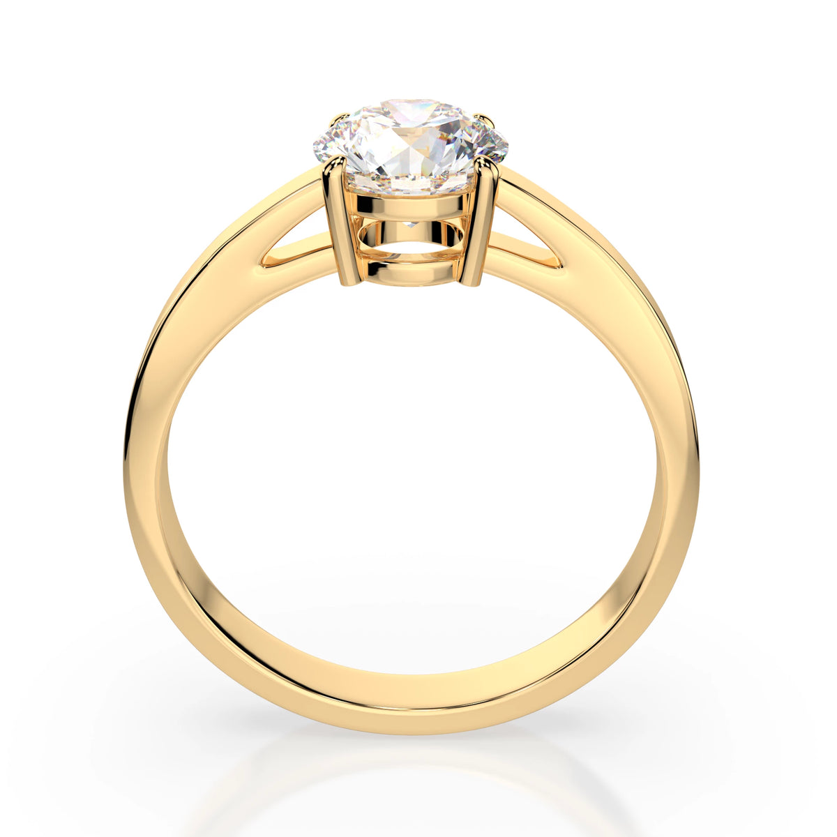 Inel de Logodnă Solitaire din Aur, Diamant Rotund Briliant 0,70 CT