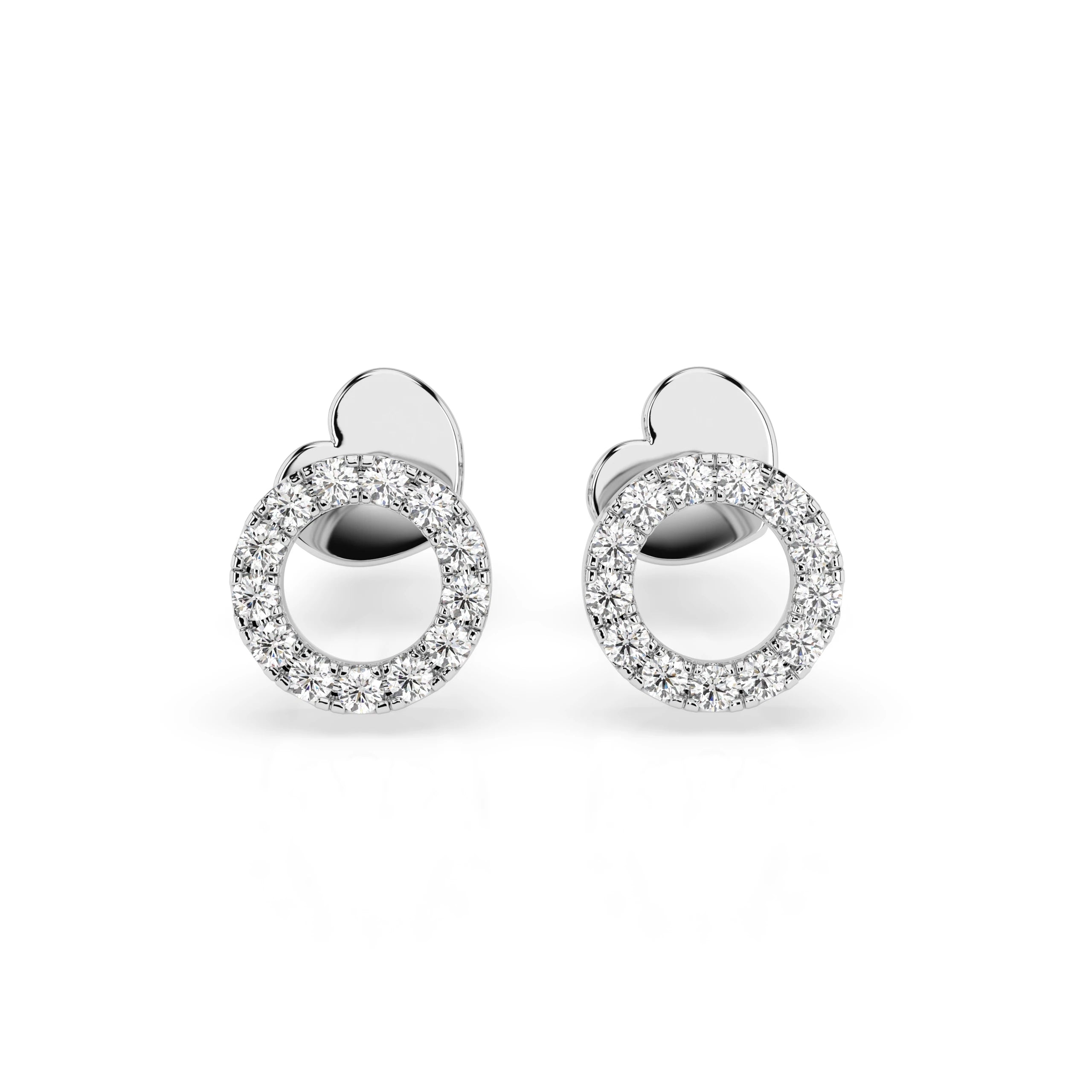 Cercei din Aur cu Diamante Rotunde Briliant 0.16 CT