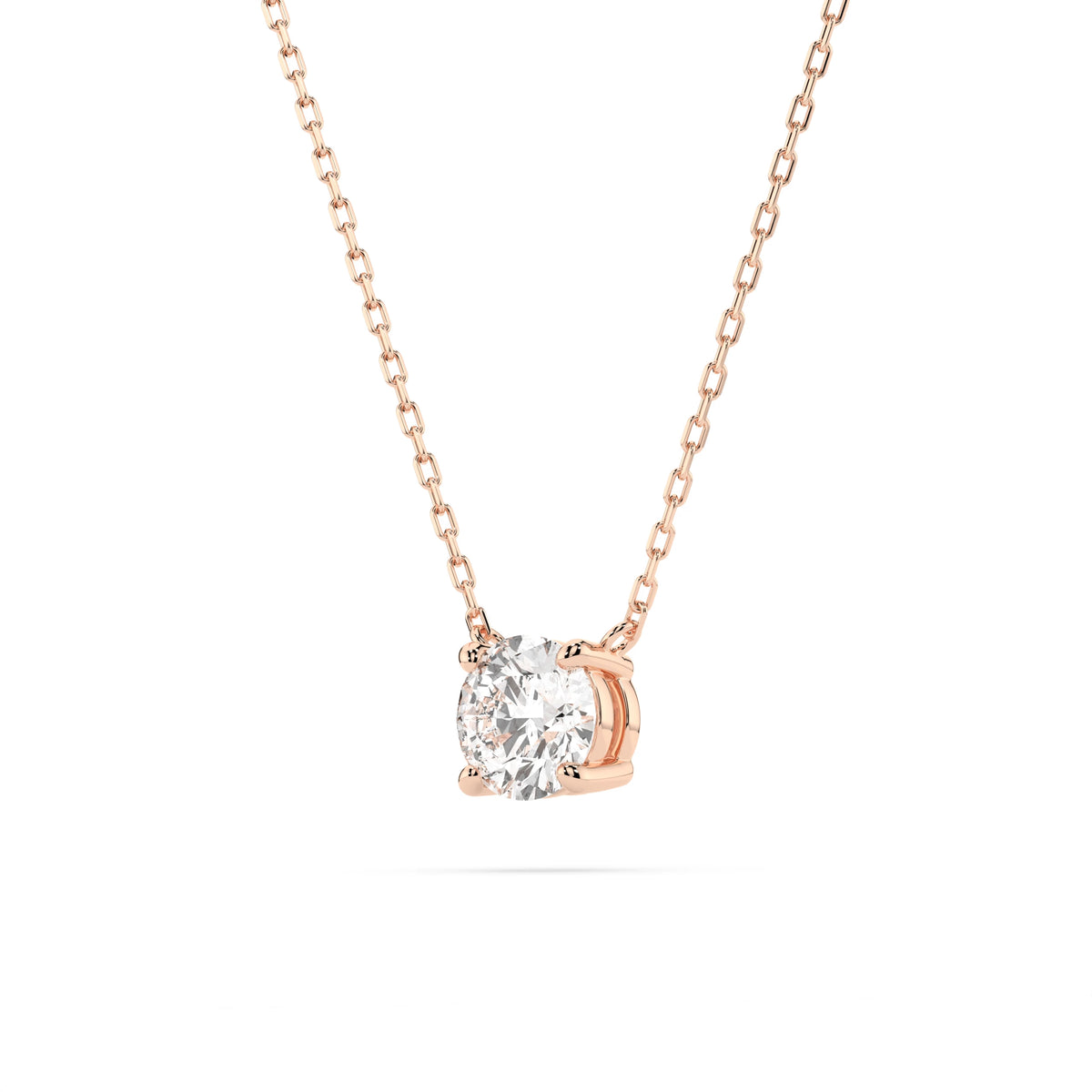 Colier din Aur cu Diamant, Forma Rotund Briliant, 0,50 CT