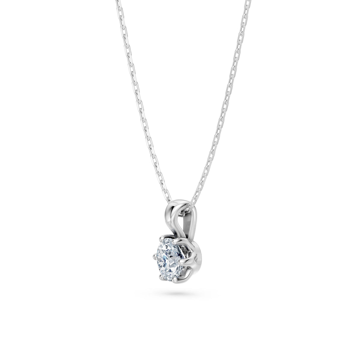 Colier din Aur cu Diamant, Forma Rotund Briliant, 0,30 CT
