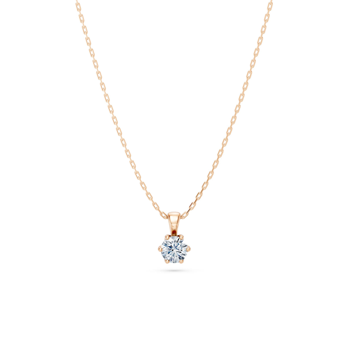 Colier din Aur cu Diamant, Forma Rotund Briliant, 0,30 CT