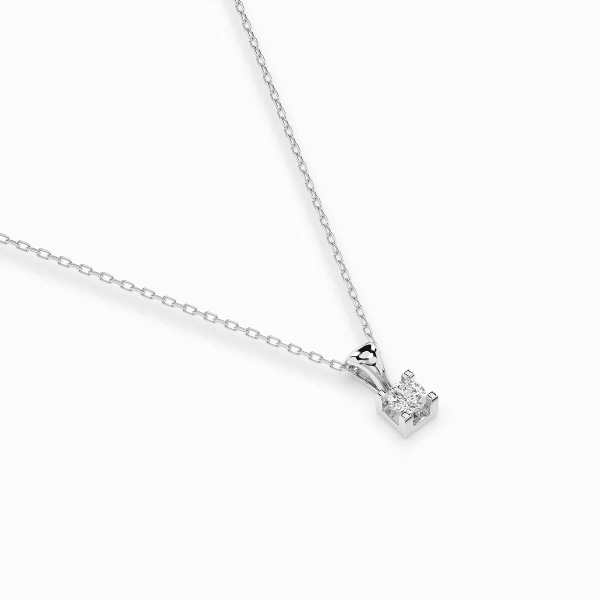 Colier din Aur cu Diamant, Forma Rotund Briliant, 0,15 CT