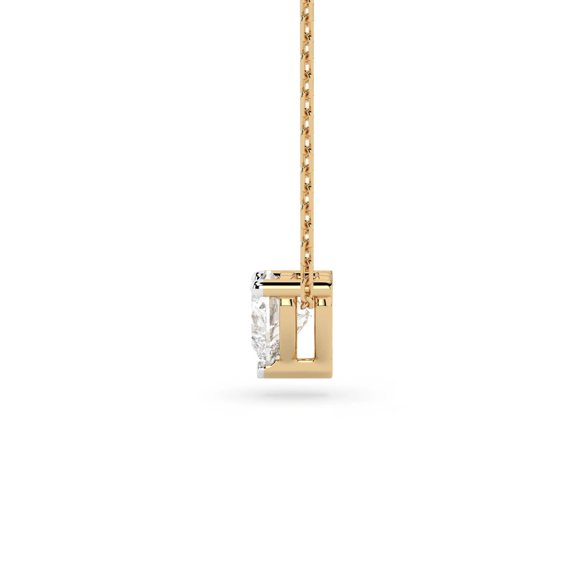 Colier din Aur cu Diamant, Forma Inimă, 0,30 CT