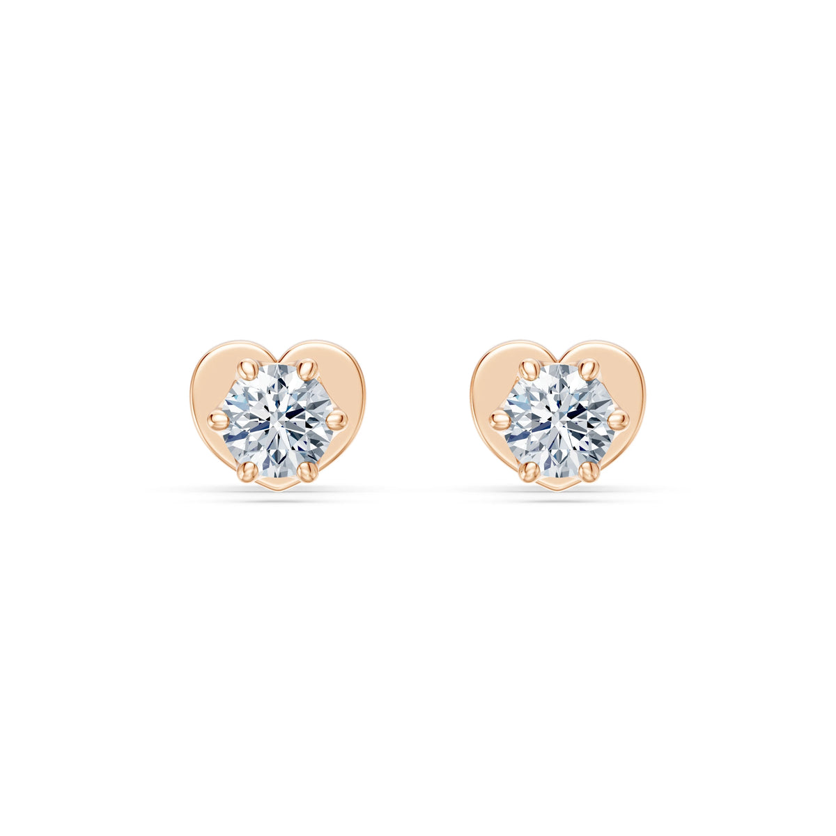 Cercei din Aur cu Diamante, Forma Rotund Briliant, 0,30 CT