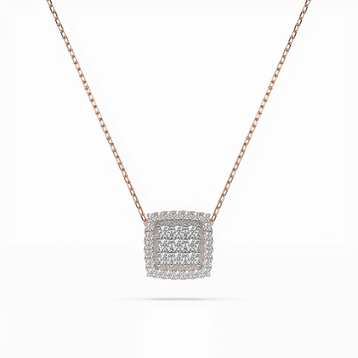 Colier din Aur cu Diamante, Forma Rotund Briliant, 0,26 CT