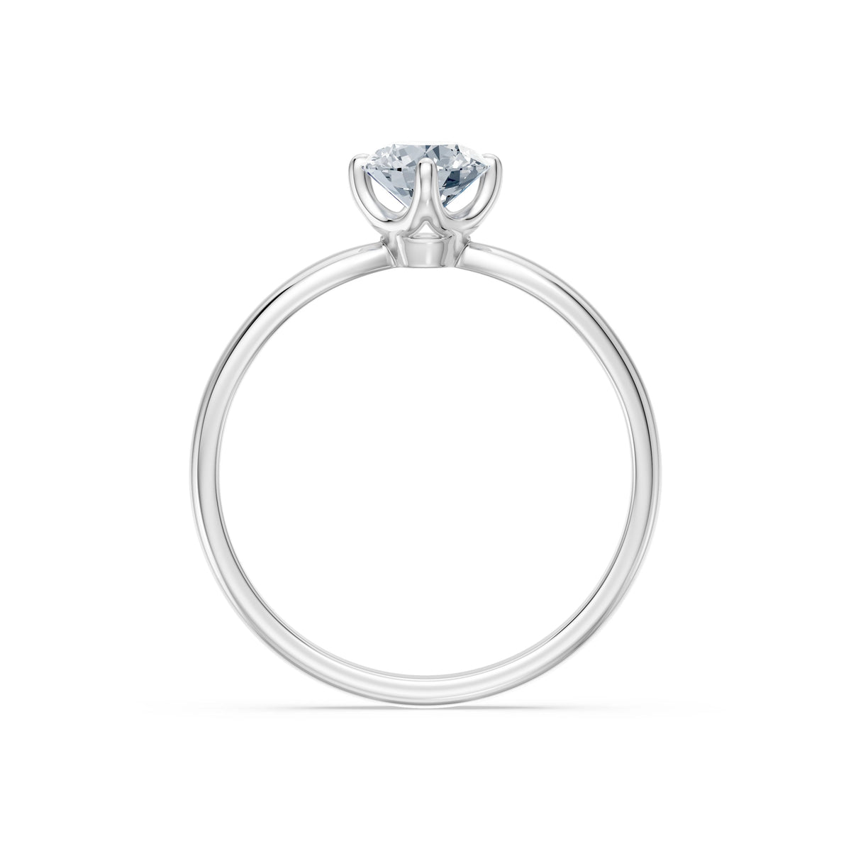 Inel de Logodnă Solitaire din Aur, Diamant Rotund Briliant 0,45 CT