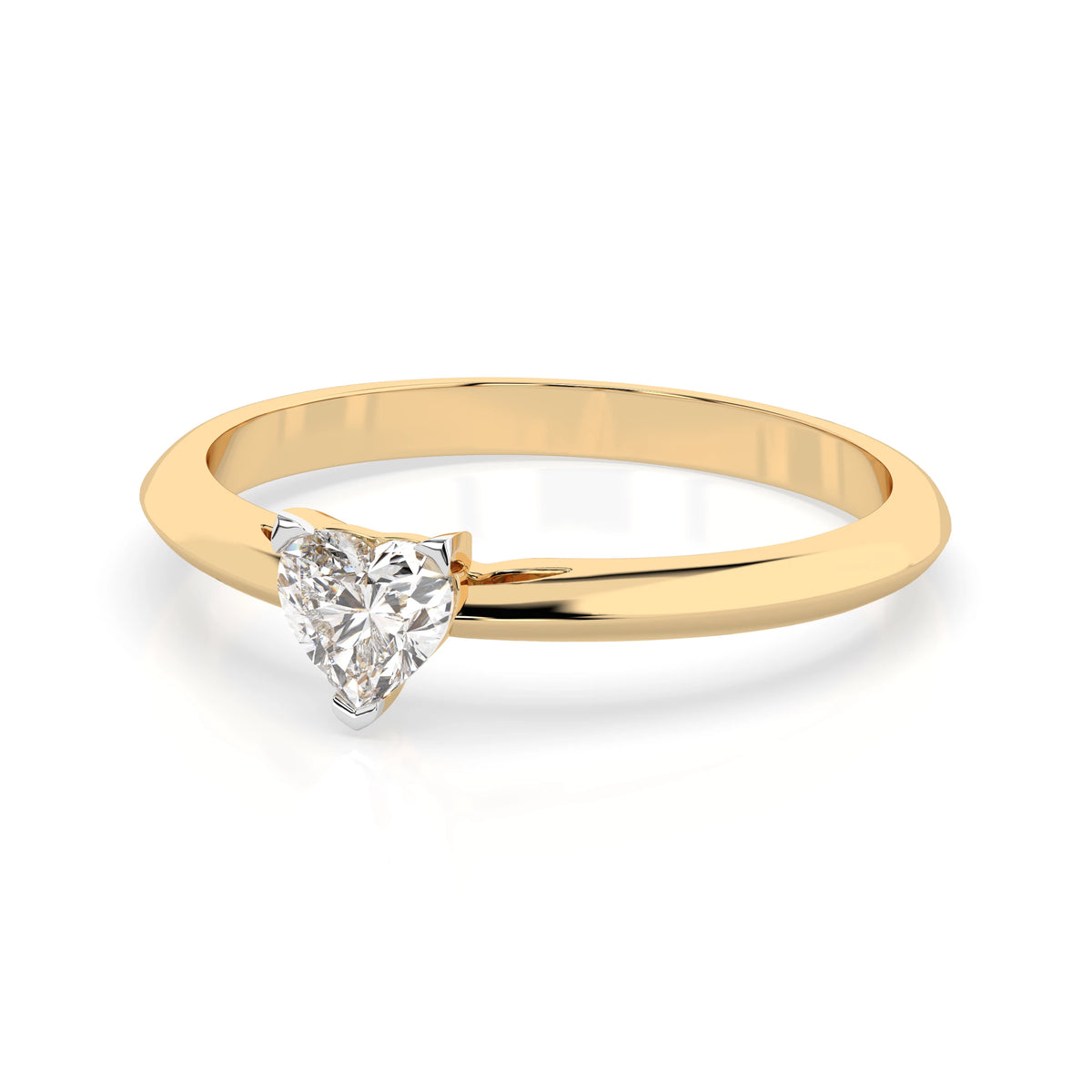 Inel de Logodnă Solitaire din Aur, Diamant Inimă 0,30 CT