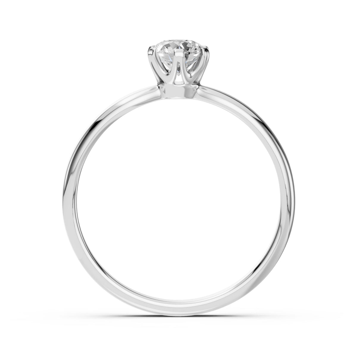 Inel de Logodnă Solitaire din Aur, Diamant Rotund Briliant 0,45 CT